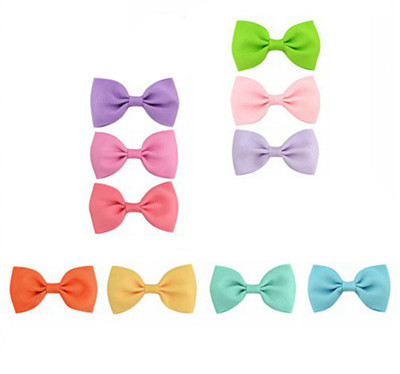 

Shrih Baby Girls Solid Candy Colors Grosgrain Ribbon 2.75" Hair Bows with Alligator Clips Hair Clip(Multicolor)