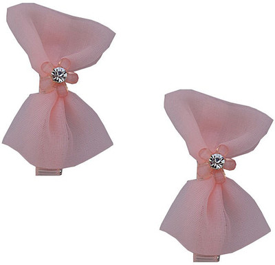 

Trendeela.com Feriha Peach Pair Of Bow Hair Clip(Pink)