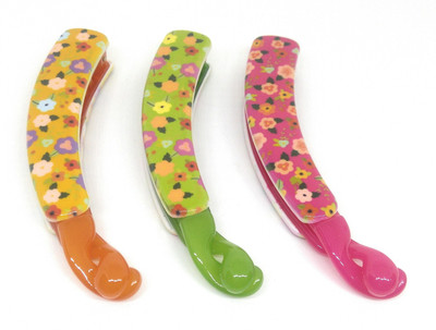 

Khubsurat Premium Banana Clip / Banana Claw Clip, Set of 3 Pieces of 3 Colors, Floral Concept, Smooth Touch Feel, Length 11 Centimeters Banana Clip, Hair Clip(Multicolor)