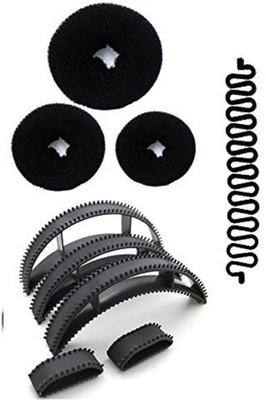 AASA Hair Styling Tools For women & Girls Hair Accessory Set, Hair Clip, Bun(Black)