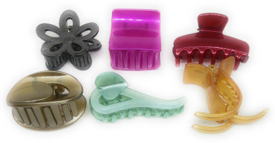 

Khubsurat Hair Clutcher / Hair Claw Clip for Girls & Women, Set of 6 Pieces of 6 Colors and 6 Designs, Medium Size, Premium Quality Hair Claw, Hair Clip(Multicolor)