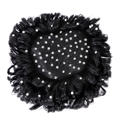 

HONBON Artificial Juda Hair Accessories For Women and Girls with Stone Work Juda For Festives Designer Stone Bridal Wedding Hair Extension Juda Accessories Bun(Black)