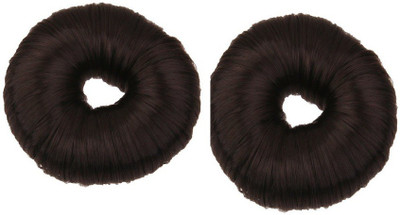 

Param HAIR DONUT H D 002 7 C M BUN (black ) synthetic hair donut ( pack of 2) Bun(Black)