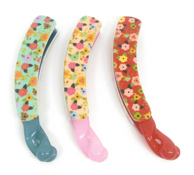 

Khubsurat Premium Banana Clip / Banana Claw Clip, Set of 3 Pieces of 3 Colors, Floral Concept, Smooth Touch Feel, Length 11 Centimeters Banana Clip, Hair Clip(Multicolor)