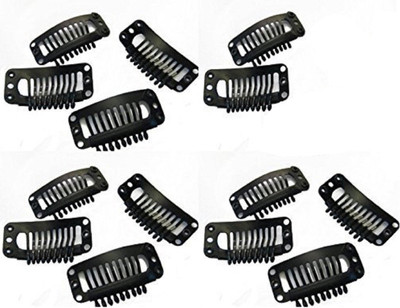 

Jampak™ Hair Extension clip Wig Clips 14 pcs, Hair Toupee Clips, Hair Patch Clips, Hair Extension Clips, hair Attachment Clips, Hair Bonding Clips For Men & Women, Black, 15 Grams Hair Accessory Set (Black) Hair Clip(Black)