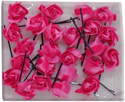 

INAAYA Casual Use Hair Pins For Women And Girls, Set Of 24, Pink Hair Pin(Pink)