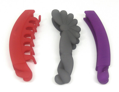 

Khubsurat Premium Banana Clip / Banana Claw Clip, Set of 3 Pieces of 3 Color 3 Designs, Smooth Silicon Feel, Length 11 Centimeters Banana Clip, Hair Clip(Multicolor)