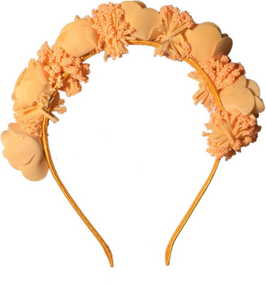 

New Arihant Traders New Arihant Traders- Flower Hairband looks like Tiara for Girls & Kids Head Band, Hair Band, Hair Accessory Set(Orange)