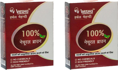

Vashu Brown Hair Mehndi & Colour set Of 2 Pes Hair Color(Brown)