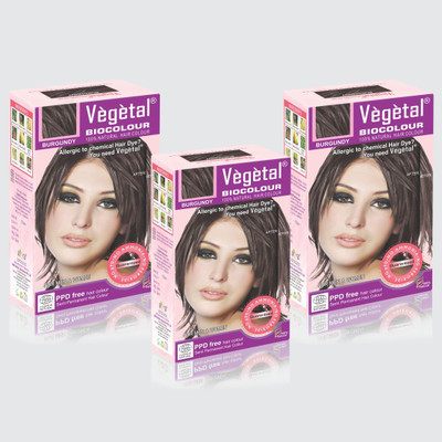 

Vegetal Burgundy ( 50 gm × 3 ) Hair Color(Burgundy ( 50 gm × 3 ))