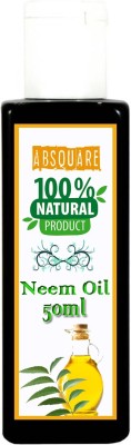 

absquare 100 % Natural & Pure Neem OIl 50 ml (Pure Organic Neem Oil Cold Pressed Oil for Hair and Skin) Hair Oil(50 ml)