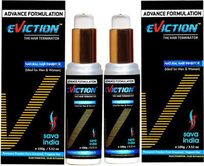 

EVICTION Natural Hair Inhibitor- (2 Packs) Permanent Hair Removal Cream (200 g) Cream(200 g, Set of 2)