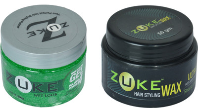 

zuke hair styling gel 300g hold no.4+styling wax 50g Gel(350 g)