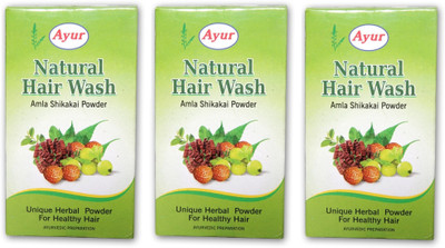 

Ayur Natural Hair Wash (Amla Shikakai Powder) 200g Each, (Pack of 3)(600 g)