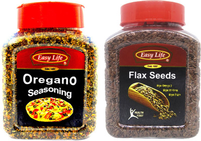 

Easy Life Combo of Oregano Seasoning 250g , Flax Seeds 350g(600 g)