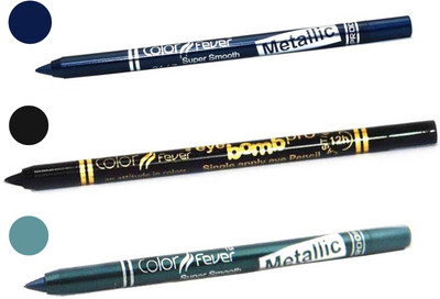 

Color Fever shocking color kajal(party blue, black, light green)