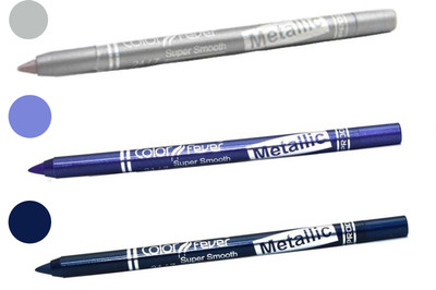 

Color Fever shocking color kajal(silver, purple, party blue)