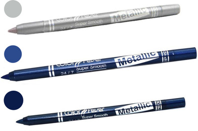 

Color Fever shocking color kajal(silver, navy blue, party blue)