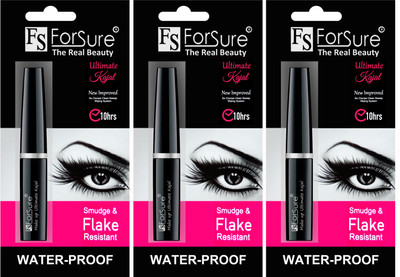 

Forsure Water Proof & Smudge Proof Ultimate Black Kajal(Black, 3 g)