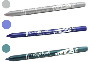 

Color Fever shocking color kajal(silver, purple, light green)