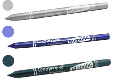 

Color Fever shocking color kajal(silver, purple, dark green)
