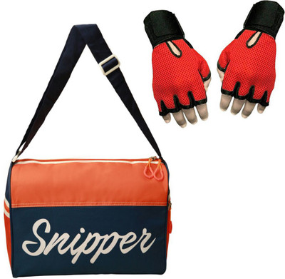

Snipper Combo of Orange Tomy bag and Red Gloves Gym & Fitness Kit