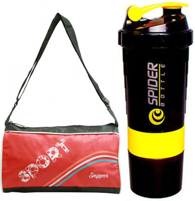 

Snipper Combo of Sport Bag Red And Yellow Spider Shaker Gym & Fitness Kit