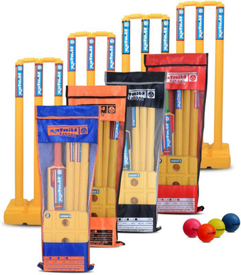 

WINTEX Premium Plastic Cricket Set (3 Wickets+2 Bails+1 Stand+ Bat+ Tennis Ball+ Full Cover) Large Size Cricket Kit