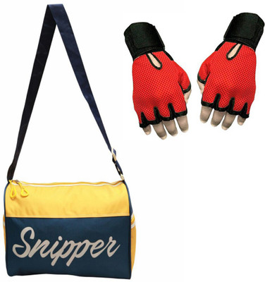 

Snipper Combo of Yellow Tomy bag and Red Gloves Gym & Fitness Kit