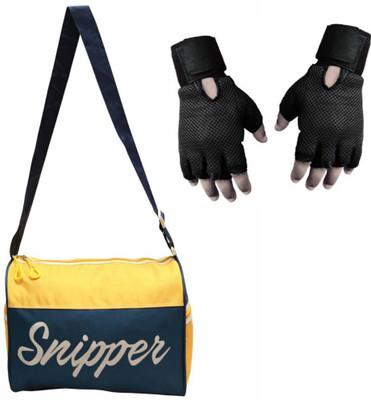 

Snipper Combo of Yellow Tomy bag and Gloves Black Gym & Fitness Kit