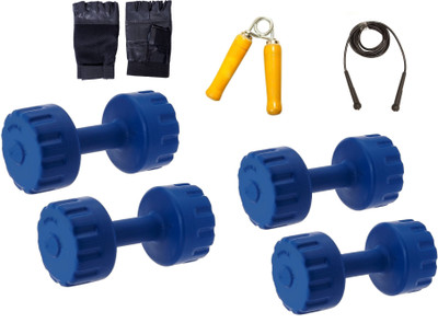 

Star X 12KG PVC Dumbbells Set of 5kg and 1 kg With Accessories Gym & Fitness Kit