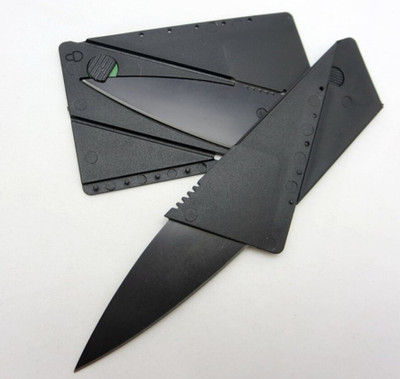 

EASEZAP IMPORTED STYLISH ATM CARD SIZE FOLDABLE PREMIUM QUALITY Campers Knife, Pocket Knife, Multi Tool(Black)