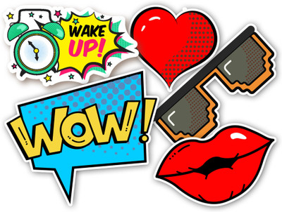Flipkart SmartBuy 5_Comic Vinyl Laptop Decal 15.6