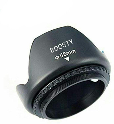 

BOOSTY 58mm Screw In Tulip Shaped Flower With Locking Ring Lens Hood(58, Black)