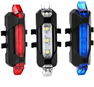 Flipco Bicycle Tail Light LED Rear Break Light(Red), Blue;red;white