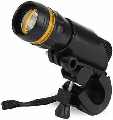 

fastped Zoom Cycle Light Bicycle Headlight Flashlight Front Torch + Holder Clip Mount LED Front Light(Black)