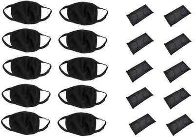 

beauty gold Air-purifying Respirator mask black 10pcs Anti-Pollution Dust Cotton Mouth Mask Mask and Respirator