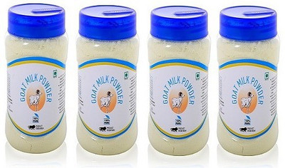 

Nutra Vita Goat Four Units of 50 G Each (Freeze Dried,Gluten Free, No Additives, No Preservatives) Packed in Reusable PET Bottles Flavored Milk Powder(200 g, Pack of 4)