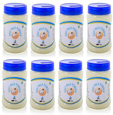

Nutra Vita Goat Eight Units of 100 G each (Freeze Dried,Gluten Free, No Additives, No Preservatives) Packed in Reusable PET Bottles Flavored Milk Powder(800 g, Pack of 8)