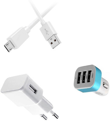 DAKRON Wall Charger Accessory Combo for XOLO Era 3X(Multicolor)