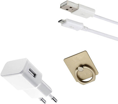 DAKRON Wall Charger Accessory Combo for InFocus Snap 4(White)