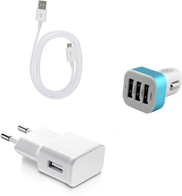 DAKRON Wall Charger Accessory Combo for Honor Holly 3 Plus(White)