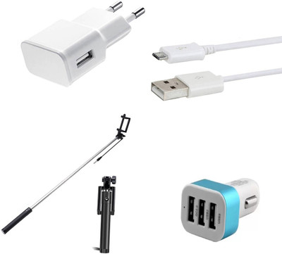 DAKRON Wall Charger Accessory Combo for Infinix Note 4(White)