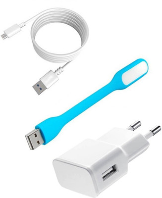DAKRON Wall Charger Accessory Combo for Vivo V7 Plus(White)