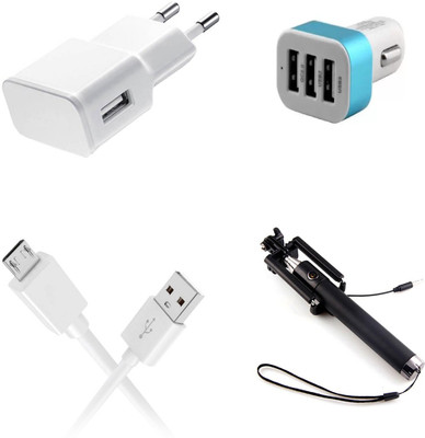 DAKRON Wall Charger Accessory Combo for Moto G5S(White)