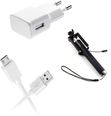 DAKRON Wall Charger Accessory Combo for Lenovo K6 Power(White)