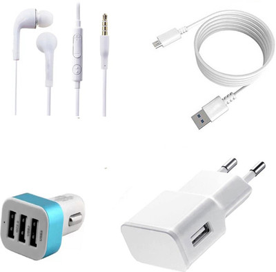 DAKRON Wall Charger Accessory Combo for Infinix Hot S3(White)