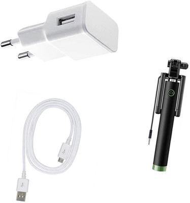 DAKRON Wall Charger Accessory Combo for Samsung Galaxy J3 Pro(White)