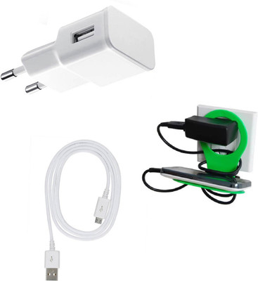 DAKRON Wall Charger Accessory Combo for Gionee A1 Lite(White)