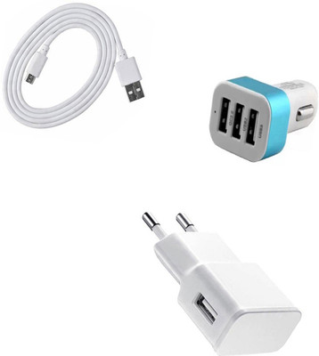 SARVIN Wall Charger Accessory Combo for Lava Z70(White)